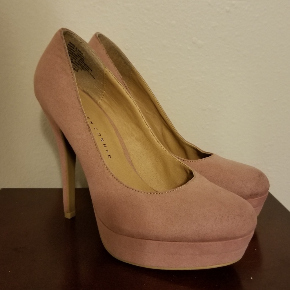 Lauren Conrad Blush Platform Heels 7.5